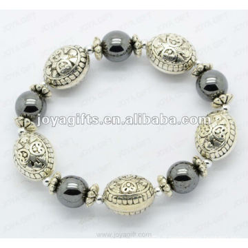 Bracelet en perles fines en gemme en hématite